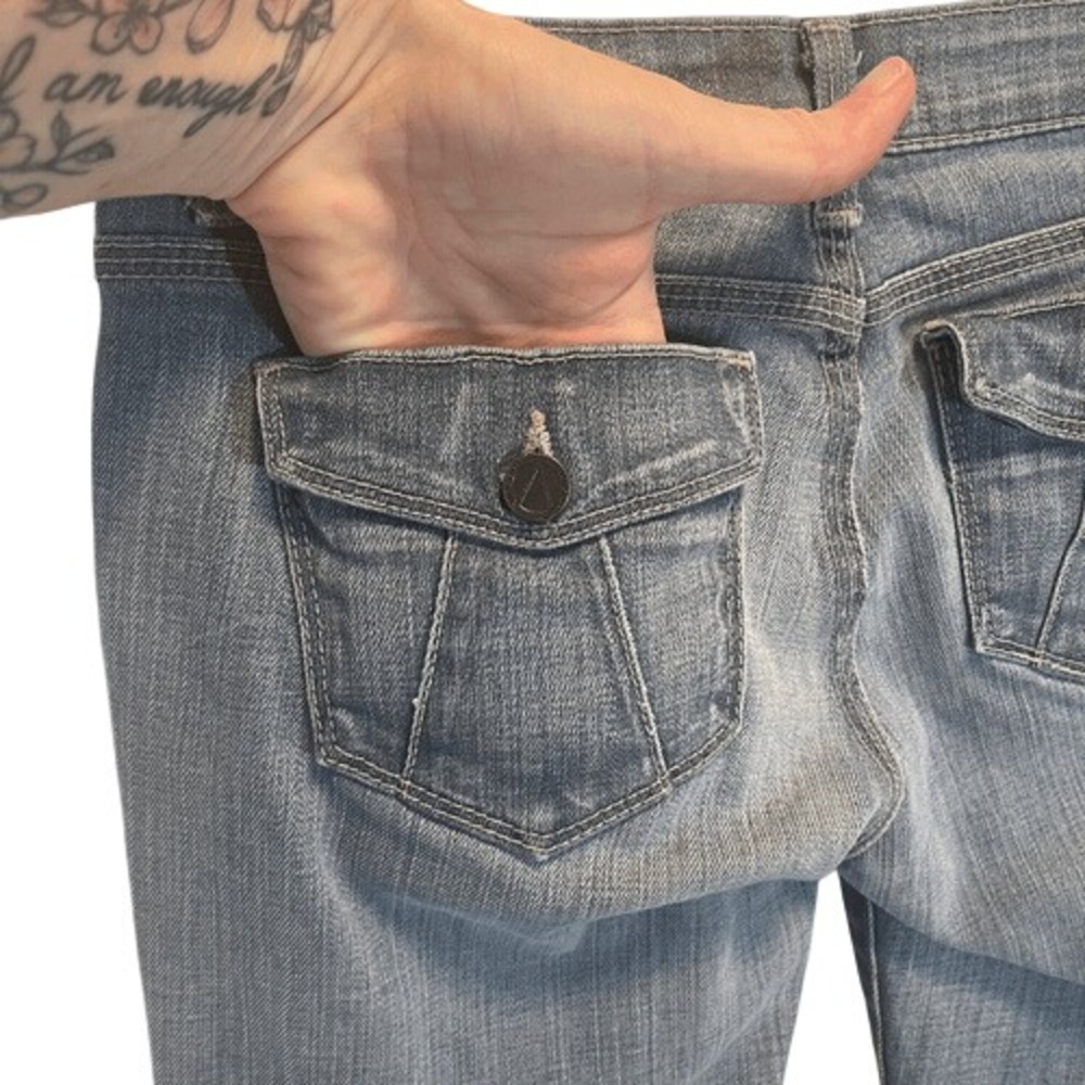 ARISTOCRAT Premium Denim Low Rise Bootcut Jeans Stretch USA Made Size 27 - Picture 8 of 12